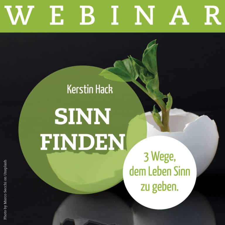 Webinar: Sinn finden. 3 Wege, dem Leben Sinn zu geben.