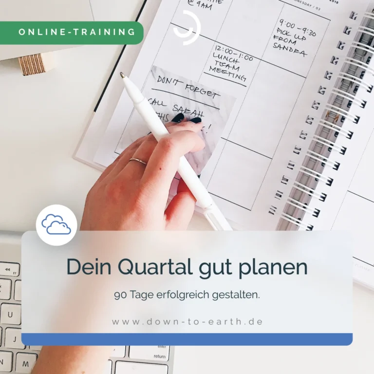Webinar: Dein Quartal gut planen. 90 Tage erfolgreich gestalten (Aufzeichnung vom 30.09.2023)