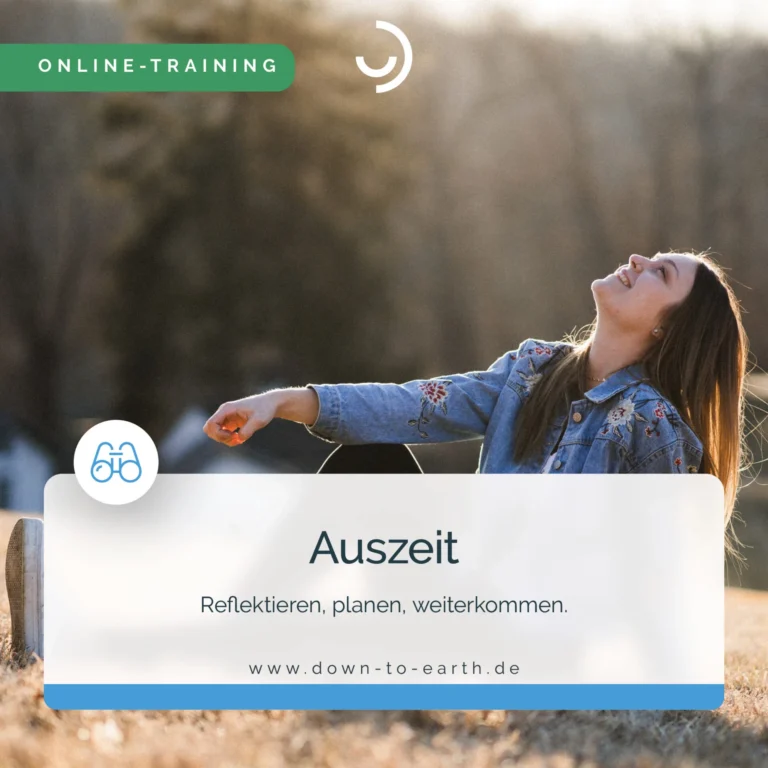 Frau entspannt im Freien während Online-Training.