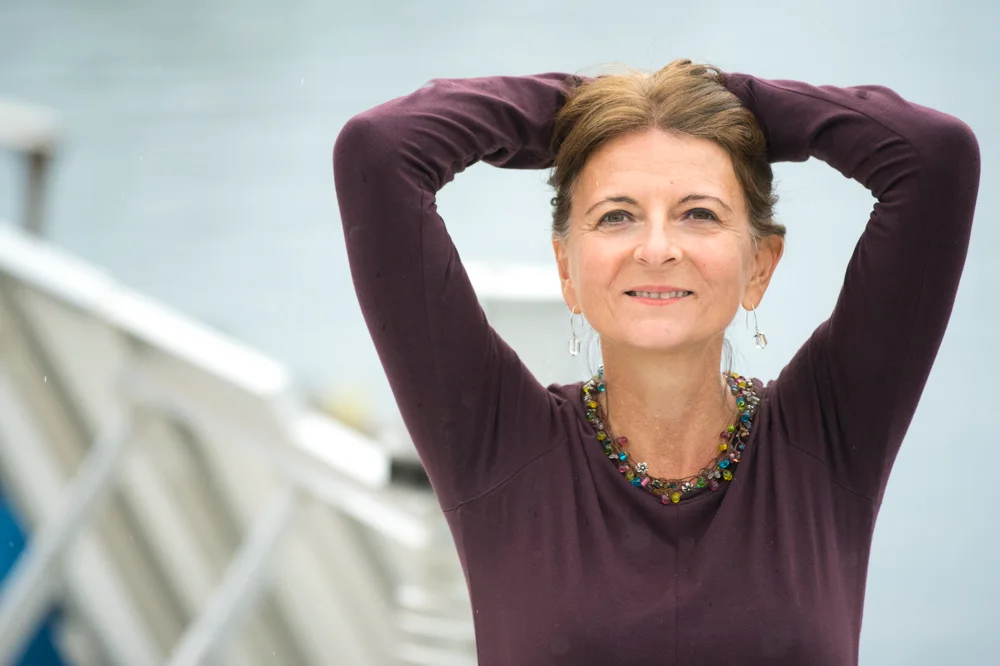 Kerstin Hack entspannt an Bord